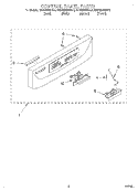 CONTROL PANEL Diagram and Parts List for KUDG25SHAL0  KitchenAid Dishwasher