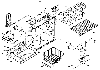Freezer Section Parts Diagram and Parts List for 106W14FIM  Kenmore Refrigerator