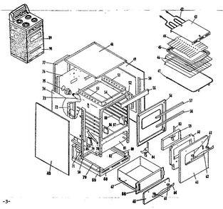 Body Section Diagram and Parts List for 155924630  Kenmore Range