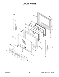 Part Location Diagram of W11726984 Whirlpool HNDLE-DOOR