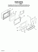 DOOR PARTS Diagram and Parts List for GW399LXUQ06  Whirlpool Range