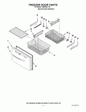 FREEZER DOOR PARTS Diagram and Parts List for 7GI5FSAXVY2  Whirlpool Refrigerator