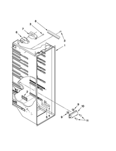 Refrigerator Liner Parts Diagram and Parts List for 10640263011  Kenmore Refrigerator