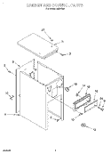 CABINET AND CONTROL Diagram and Parts List for AMB7554  Whirlpool Trash Compactor