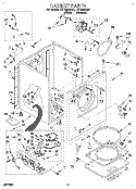 CABINET Diagram and Parts List for LGT5624BN1  Whirlpool Dryer