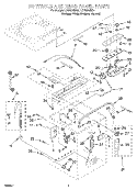 CONTROLS AND REAR PANEL Diagram and Parts List for LCR5232DZ4  Whirlpool Washer