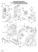 BULKHEAD Diagram and Parts List for LGR8648LQ0  Whirlpool Dryer
