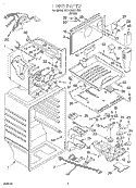 LINER Diagram and Parts List for 6ET19DKXFW01  Whirlpool Refrigerator