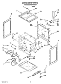 CHASSIS PARTS Diagram and Parts List for FEP310KW5  Roper Range