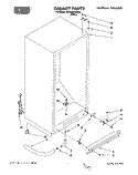 CABINET Diagram and Parts List for RV2099RBW00  Roper Freezer