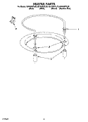 HEATER PARTS Diagram and Parts List for GU1500XTLQ3  Whirlpool Dishwasher
