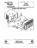 CABINET AND FRONT PARTS Diagram and Parts List for ACR124XR2  Whirlpool Air Conditioner