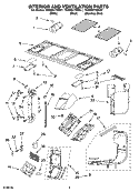 INTERIOR AND VENTILATION PARTS Diagram and Parts List for YKHMS175MBL1  KitchenAid Microwave