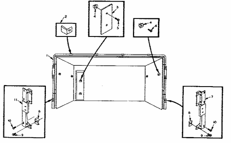 Refrigerator Upper Liner Parts Diagram and Parts List for 106M12DSL-F  Kenmore Refrigerator