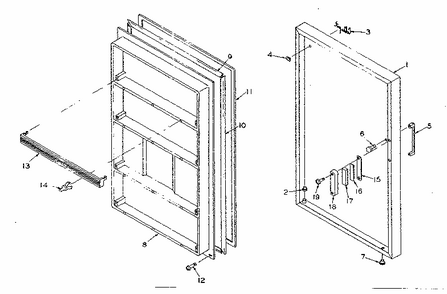 Part Location Diagram of 512272 Whirlpool Refrigerator gasket