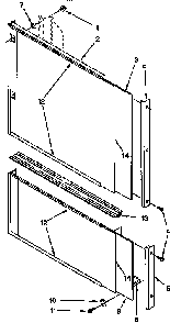 Door And Panel Parts Diagram and Parts List for KUDT23HY3  KitchenAid Dishwasher