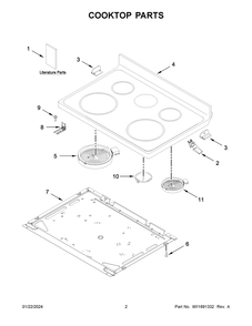Part Location Diagram of W11523158 Whirlpool Tech Sheet