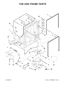 Part Location Diagram of W10854228 Whirlpool Electric Control Board