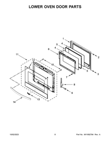 Part Location Diagram of W11665209 Whirlpool HINGE-DOOR