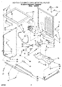 DRYER CABINET AND MOTOR Diagram and Parts List for LTG6234AN2  Whirlpool Washer Dryer Combo