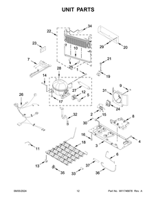 07 - Unit Parts Diagram and Parts List for WRFF3236RZ00  Whirlpool Refrigerator