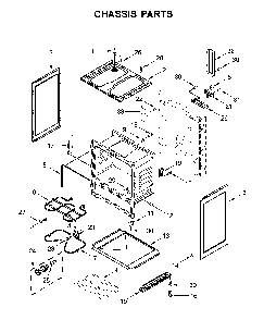 Chassis parts Diagram and Parts List for WFC150M0JS0  Whirlpool Range