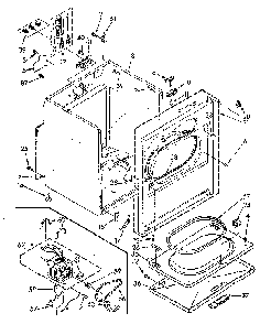 Cabinet Diagram and Parts List for LE7800XSN2  Whirlpool Dryer