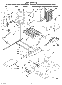 UNIT PARTS Diagram and Parts List for KSRS25CSSS00  KitchenAid Refrigerator