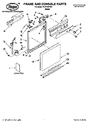 FRAME AND CONSOLE PARTS Diagram and Parts List for RUD1000KB3  Roper Dishwasher