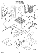 UNIT PARTS Diagram and Parts List for KSRD22FKST18  KitchenAid Refrigerator