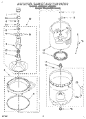 AGITATOR, BASKET AND TUB Diagram and Parts List for LST9355BQ1  Whirlpool Washer