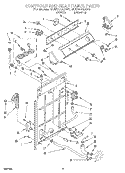 CONTROLS AND REAR PANEL Diagram and Parts List for 6LBR5132AW0  Whirlpool Washer