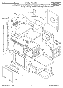 OVEN, LITERATURE Diagram and Parts List for KEBS278DBS7  KitchenAid Wall Oven