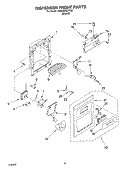 DISPENSER FRONT PARTS Diagram and Parts List for 4KSRS22CHT03  KitchenAid Refrigerator