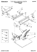 TOP AND CONSOLE, LIT/OPTIONAL Diagram and Parts List for TGDL640BW0  Whirlpool Dryer