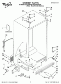 CABINET PARTS Diagram and Parts List for 6ED2FHGXVQ00  Whirlpool Refrigerator