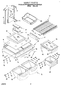SHELF Diagram and Parts List for KTRP20MDAL03  Whirlpool Refrigerator