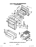 OVEN DOOR AND BROILER Diagram and Parts List for SF313PSPT0  Whirlpool Range