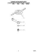 LOWER WASHARM PARTS Diagram and Parts List for DUL240XTPS9  Whirlpool Dishwasher