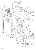 SECTION Diagram and Parts List for LER3634EW1  Whirlpool Dryer