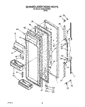 REFRIGERATOR DOOR Diagram and Parts List for 6ED25DQXAW00  Whirlpool Refrigerator