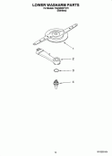 LOWER WASHARM PARTS Diagram and Parts List for 7GU3200XTVY0  Whirlpool Dishwasher