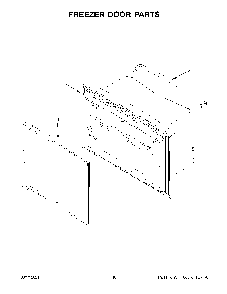 Freezer Door Parts Diagram and Parts List for KRFC300ESS07  KitchenAid Refrigerator