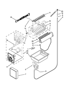 Icemaker Parts Diagram and Parts List for GX5FHDXVY010  Whirlpool Refrigerator
