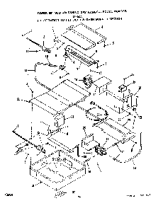 Broiler And Oven Burner Diagram and Parts List for 1346*0A  Roper Range