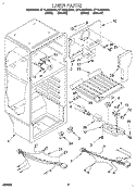 LINER, LIT/OPTIONAL Diagram and Parts List for ET14JMYDW01  Whirlpool Refrigerator