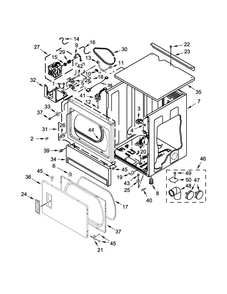 Upper Cabinet And Front Panel Parts Diagram and Parts List for CSP2860TQ0  Whirlpool Dryer