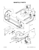 MANIFOLD PARTS Diagram and Parts List for WFG510S0AS1  Whirlpool Range