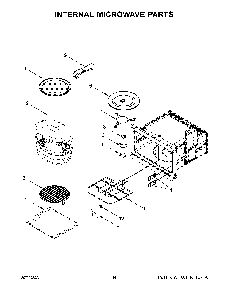 Internal Microwave Parts Diagram and Parts List for KOCE500ESS22  KitchenAid Microwave Oven Combo