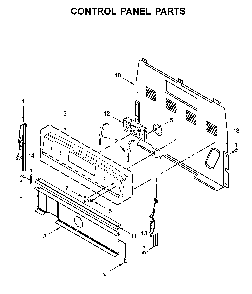 Control panel parts Diagram and Parts List for WFC150M0JW0  Whirlpool Range